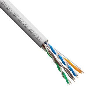 кабель exegate utp4-c5e-cca-s26-in-pvc-gy-100 utp 4 пары кат.5e cca, 0.41мм (26awg), 100м, серый, pv