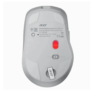 беспроводная мышка acer omr310 bt/radio usb 7but светло-серый оптич. 1600dpi аккумулятор