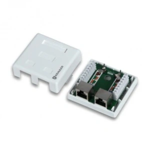 розетка компьютерная настенная rj-45 (8p8c) 5 кат. pcb-type utp 2 порта 110 idc [kr-woc5-pcb-u2]