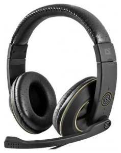 наушники  с микрофоном defender warhead hn-g110  регулятор громкости, 2.1м кабель разъем 3,5мм