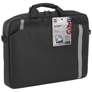 сумка для ноутбука defender shiny 16"  415 х 320 х 50 мм светоотраж. полоса  полиэстер  черный