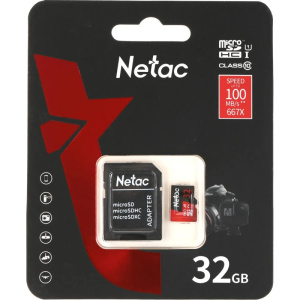 карта памяти microsd 32гб netac nt02p500pro-032g-s p500 extreme pro 