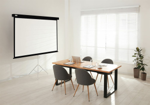 экран cactus wallscreen cs-psw-180x180-bk 1:1 настенно-потолочный рулонный черный