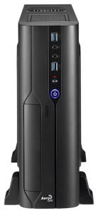 корпус aerocool cs-101 black , slim desktop, matx/mini-itx, 2x usb 3.0, 400вт sfx