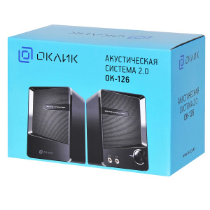 колонки oklick ok-126 2.0 черный 6вт