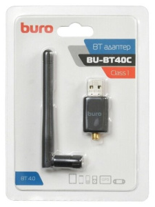 устройство связи bluetooth buro bu-bt40с bluetooth 4.0+edr class 1 100м черный