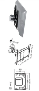 кронштейн twisto lcd&plasma 2447 30" до 50", моторизированный, вес до 50 кг.