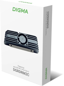 радиатор для ssd с вентилятором digma dgrdrm2c 10-20db metall 38gr ret