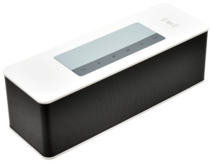 колонка портативная microlab 2.0 md215 черная с белым (7w rms) bluetooth, nfc