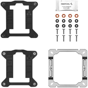 кулер deepcool ag400 led rgb soc-am5/am4/1200/1700/1851 черный 4-pin 18-32db al+cu 220w 614gr ret (r