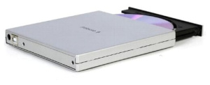 внешний привод gembird dvd-usb-02-sv usb 2.0 пластик, серебристый (115681)
