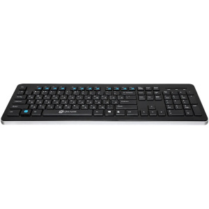 клавиатура oklick 870s черный usb беспроводная slim multimedia 368218