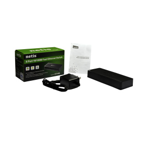 коммутатор netis st3108s 8x100mb неуправляемый 8 портовый
