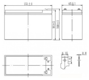 аккумулятор 12v/9ah, delta hr 12-9 12в 9ач