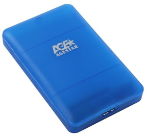 мобил рек внешний hdd sata 2,5" usb 3.0 agestar 3ubcp3 синий