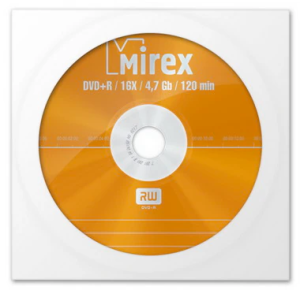 Диск DVD+R 4.7Gb 16x Mirex в конверте