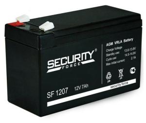 Аккумулятор 12V/7Ah, Security Force SF 1207, 12V, 7A