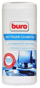 Салфетки чистящие для экранов в тубе Buro BU-Ascreen 100 шт  