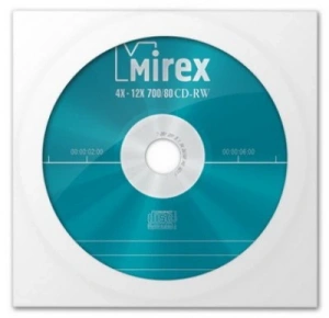 диск cd-rw 700mв 4x-12х mirex в конверте