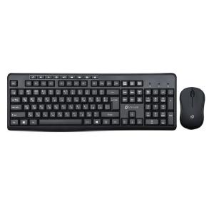 Беспроводная клавиатура и мышь Oklick 225M черный USB Multimedia (1454537)