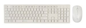 Беспроводная клавиатура и мышь Oklick 240M клав:белый мышь:белый USB беспроводная slim Multimedia
