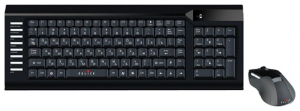 Беспроводная клавиатура и мышь Oklick 220M клав:черный мышь:черный USB беспроводная slim Multimedia