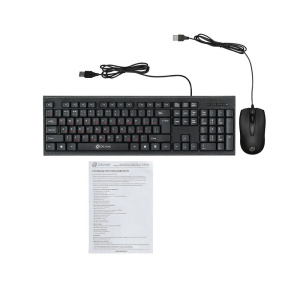 проводная клавиатура и мышь oklick 630m черный usb 1091260