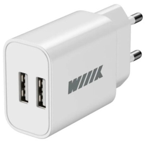 зарядное устройство wiiix unn-1-2-01 2.4a 2xusb универсальное белый